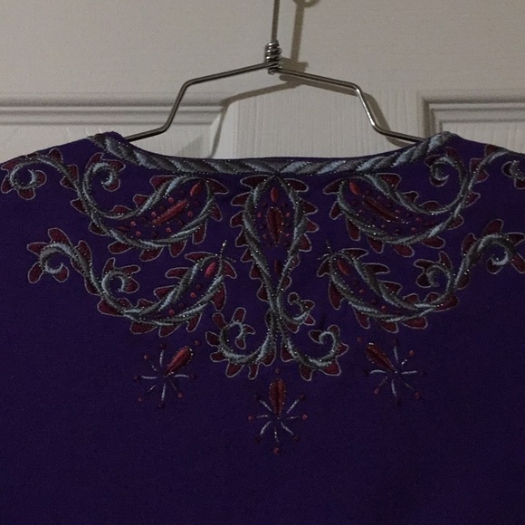 Bob Mackie Wearable Art Regal Purple Med Top NWOT - Picture 6 of 8